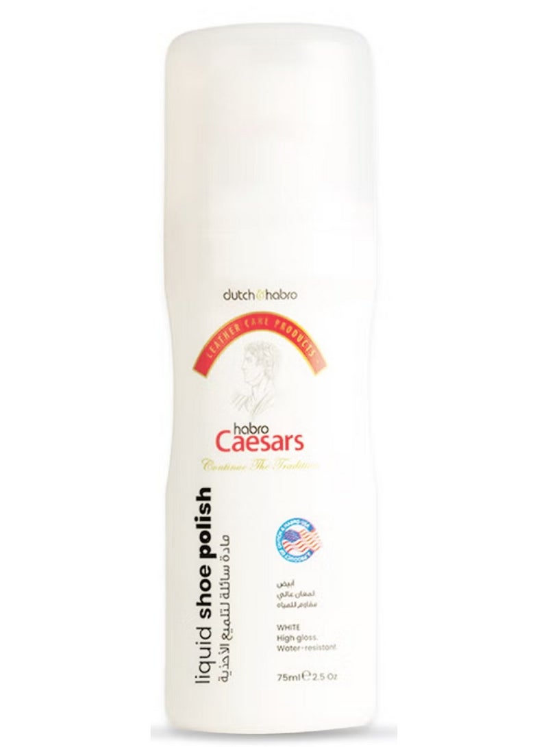 Dutch & Habro Caesars Liquid White Shoe Polish High Gloss Water Resistant 75 ML - Image 1